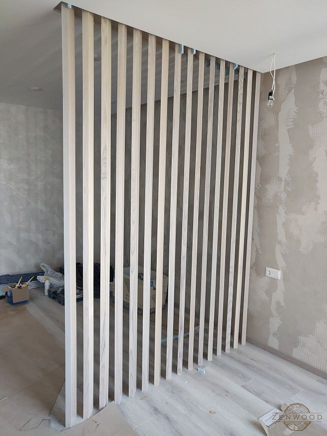 Перегородка зонування вертикальним брусом - Київ | ZenWood