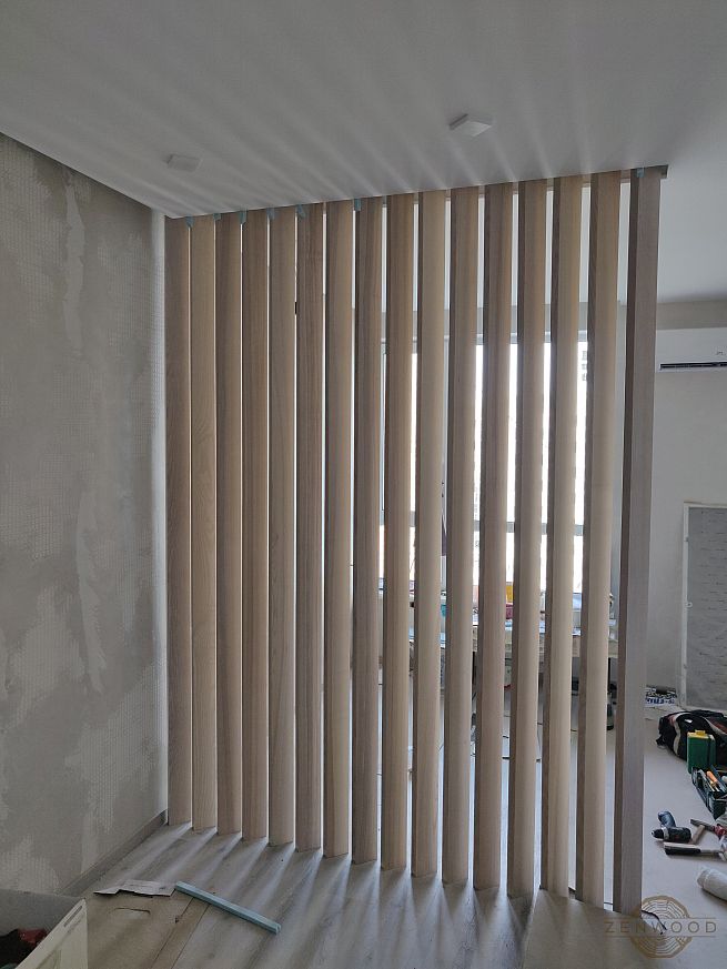 Перегородка зонування вертикальним брусом - Київ | ZenWood