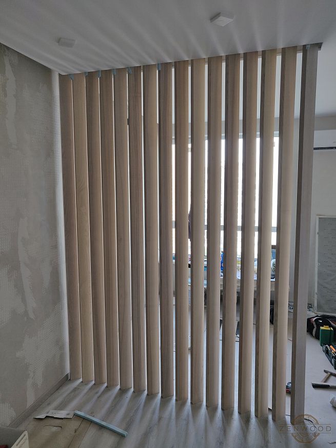 Перегородка зонування вертикальним брусом - Київ | ZenWood