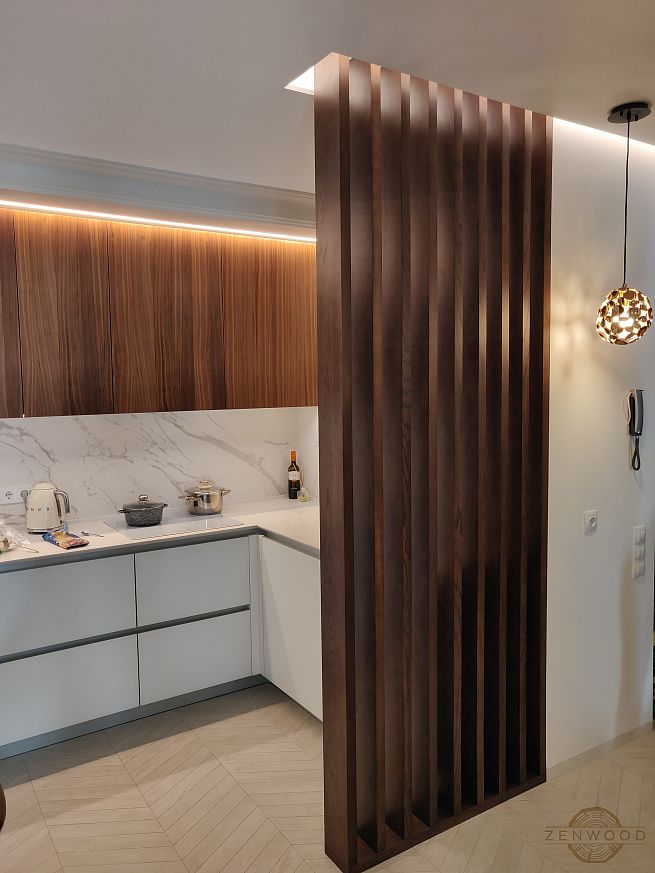 Перегородка зонування вертикальним брусом - Київ | ZenWood