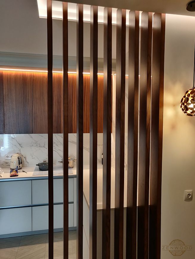 Перегородка зонування вертикальним брусом - Київ | ZenWood
