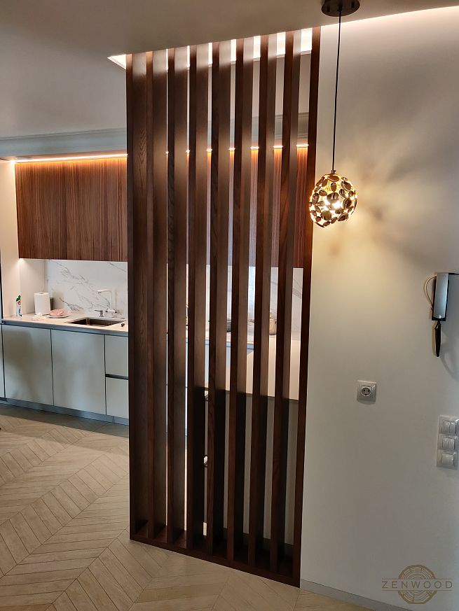 Перегородка зонування вертикальним брусом - Київ | ZenWood