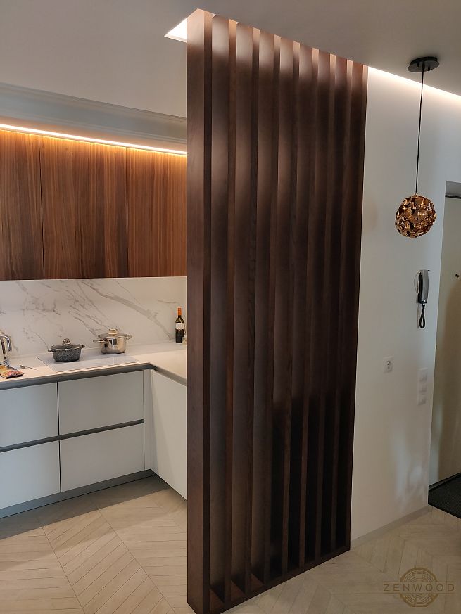 Перегородка зонування вертикальним брусом - Київ | ZenWood