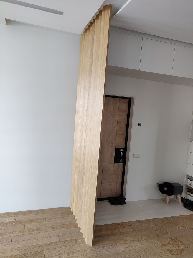 Перегородка зонування вертикальним брусом - Київ | ZenWood