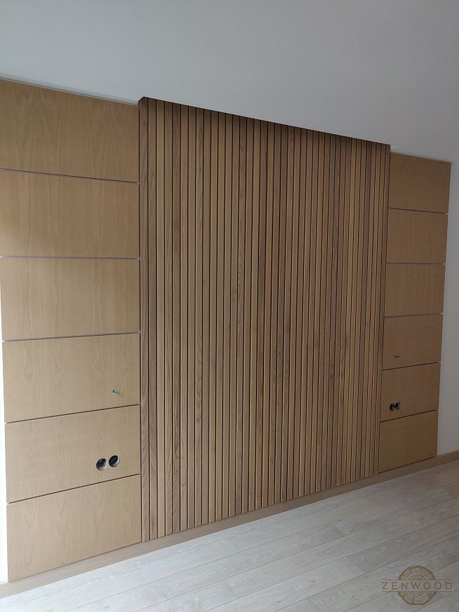 Декор стен шпонированными панелями - Киев | ZenWood