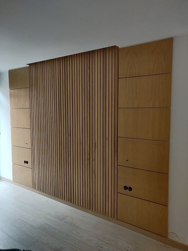 Декор стен шпонированными панелями - Киев | ZenWood