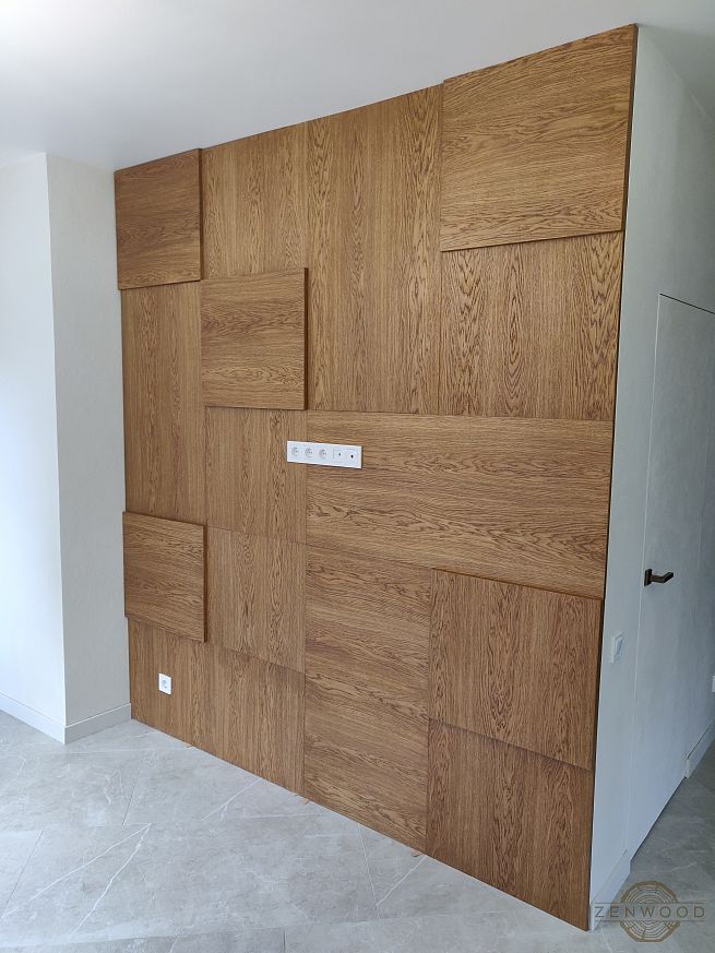 Декор стен шпонированными панелями - Киев | ZenWood