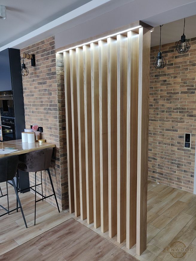 Перегородка зонування вертикальним брусом - Київ | ZenWood