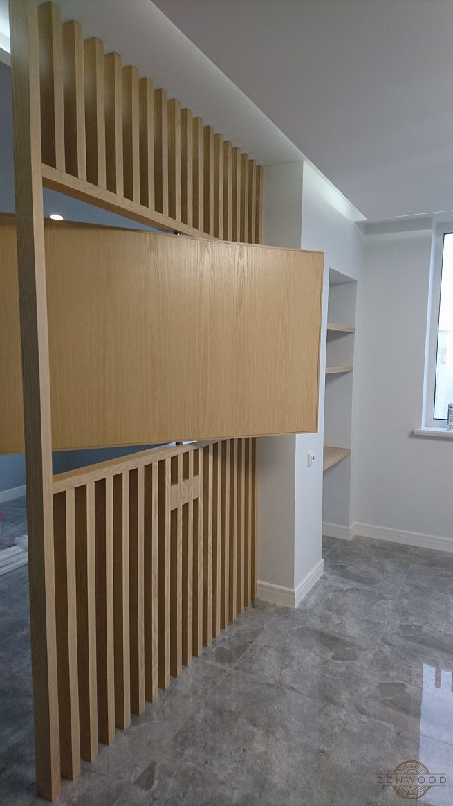 Перегородка зонування вертикальним брусом - Київ | ZenWood