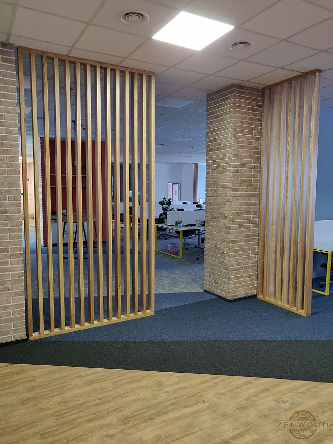 Перегородка зонування вертикальним брусом - Київ | ZenWood