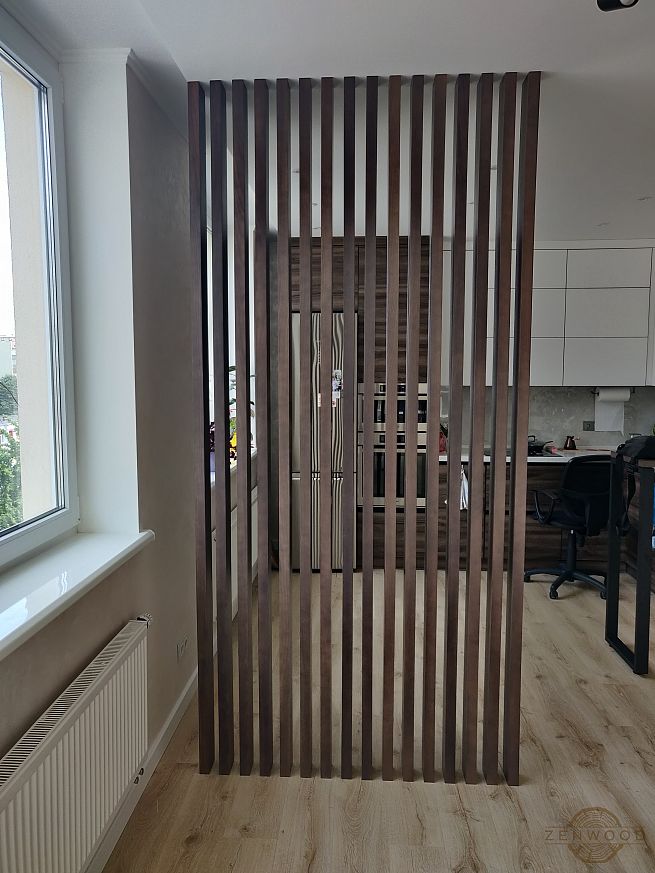 Перегородка зонування вертикальним брусом - Київ | ZenWood