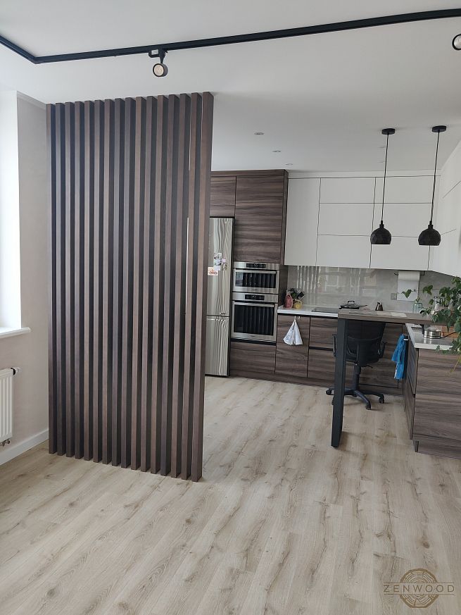 Перегородка зонування вертикальним брусом - Київ | ZenWood