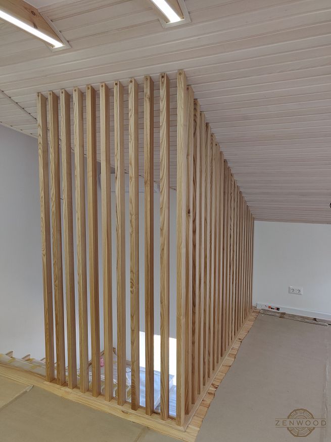 Перегородка зонування вертикальним брусом - Київ | ZenWood